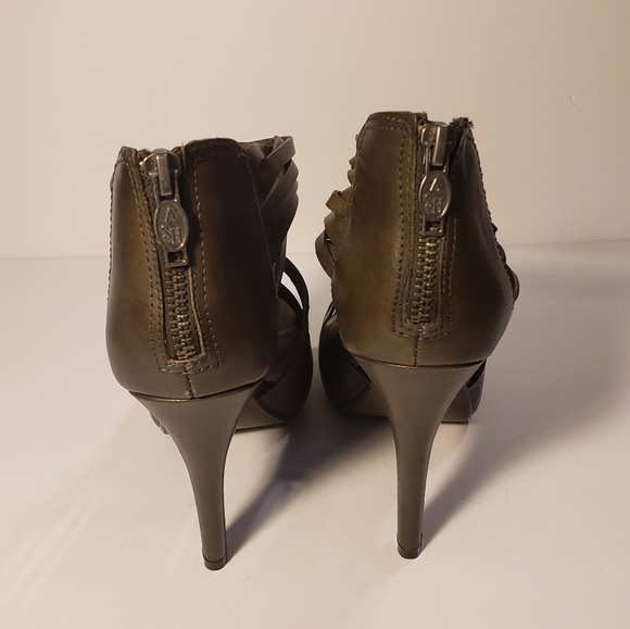 ASH Gossip Leather Ankle Strap Stiletto Heels - Picture 4 of 8